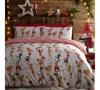 Furn. Santas Workshop Christmas Reversible Duvet Cover Set