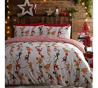 furn. Santa's Workshop Duvet Cover Set, White, King