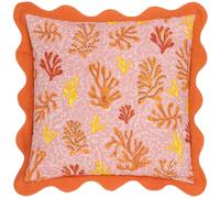 Furn Scalloped Coral Cushion Cover - Sandy Pink - 50cm x 50cm - Sandy Pink - 100% Polyester