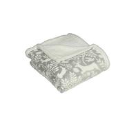 furn. Scandi Woodland Fleece Throw - Grey White