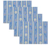 furn. Furn. Sea Shells Indoor/Outdoor Set Of 4 Placemats Blue 36 X 46Cm, Blue