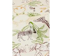 Serengeti Animal Printed Wallpaper Furn Natural One Size