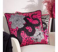 Furn Serpentine Animal Print Cushion In Pink Pink