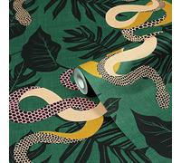 furn. Serpentine Juniper Animal Green Matte Wallpaper