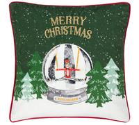 Furn. Showtime Embroidered Velvet Feather Rich Cushion