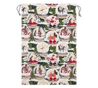 furn. Showtime Printed Velvet Xmas Sack, Multicolour, 74 x 50cm