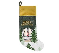 furn. Showtime Printed Velvet Xmas Stocking, Multicolour, 29 x 27cm