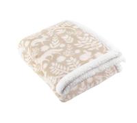 Furn Skandi Sherpa Fleece Woodland Throw - Sable - 140cm x 180cm - Sable - 100% Polyester