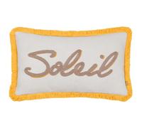 furn. Soleil Embroidered Feather Rich Cushion - Yellow - 30x50cm