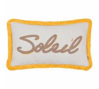 furn. Soleil Embroidered Polyester Filled Cushion - Yellow - 30x50cm