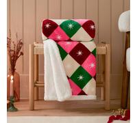 Furn Star Sherpa Geometric Throw Multi