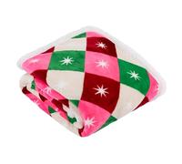 furn. Star Sherpa Throw - Soft Geometric Diamond Check Star Fleece Blanket (Multicolour - 140x180cm)