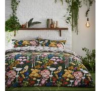 Furn Super King Size Forest Green Amanita Mushrooms Toadstools Duvet Cover Set