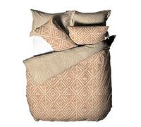 Global Geometric Duvet Cover Set - Terracotta / Single