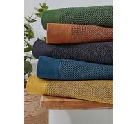 furn. Textured 100% Cotton Towel Range Cool Grey