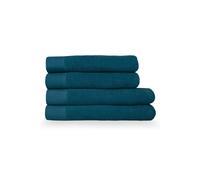 furn. Textured Cotton Blue Bath Towels and Sheets Set of 4 - Size: 29 x 30 x 38cm - Wilko