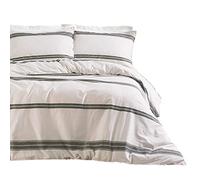 furn. The Linen Yard Osman King Duvet Cover Set, Ecru/Grey