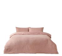 furn. The Linen Yard Polka Tuft Duvet Set, Percale, Blush, Super King, POLKATU/D04/BLS