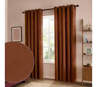 furn. The Ultimate Velvet Blackout Eyelet Curtain Pair (Chestnut - 229x229cm)
