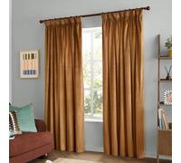 furn. The Ultimate Velvet Blackout Pencil Pleat Curtain Pair (Caramel - 229x183cm)
