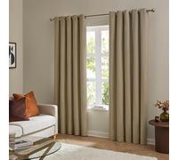 furn. The Ultimate Velvet Eyelet Curtains (Mocha-117x183cm)