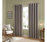 Furn Eyelet Curtain Pair The Ultimate Velvet – Room Darkening Matte Velvet – Silver 229x137cm