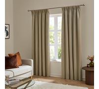 Furn The Ultimate Mocha Velvet Fully Lined Pencil Pleat Curtains 117 x 183cm - Size: W 117 x D 183cm - Wilko