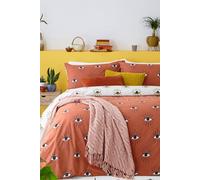 Furn Theia Abstract Eye Duvet Cover Set In Light Red Light Red King