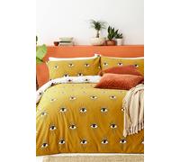 Furn. Theia King Duvet Cover Set Cotton Ochre, Yellow