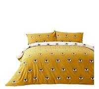 Furn. Theia King Duvet Cover Set Cotton Ochre, Yellow