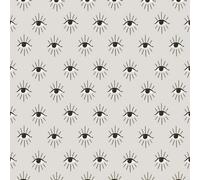 Furn. Theia Grey/beige Abstract Eyes Foiled Wallpaper Sample