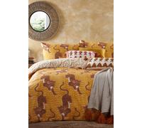 furn. Tibetan Tiger Duvet Cover Set - King - Mustard