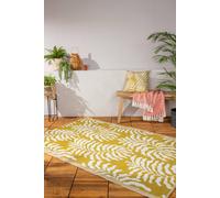 furn. Tocorico Mustard Recycled Outdoor Rug 120 x 180cm - Yellow - Wilko