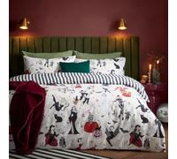 furn. Trick Or Treat Duvet Cover Set (Monochrome - Double)