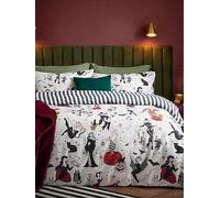Furn Single Trick or Treat Monochrome Reversible Halloween Duvet Set - Wilko