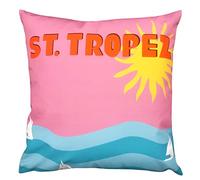 Evans Lichfield Multicolour Tropez Outdoor Cushion - Size: 43 x 43 x 10cm - Pink - Wilko