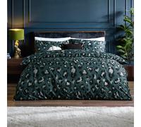 furn. Furn. True Leopard Printed Single Duvet Cover Set Slate, Grey