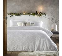 furn. Tufted Snowflake Duvet Cover Set (White - Super King)