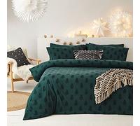 furn. Yard Tufted Tree Super King Size Green Festive Duvet Cover Set - Wilko