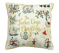 furn. Twelve Days of Christmas Cushion Cover, Multi, 50 x 50cm