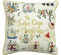 furn. Twelve Days of Christmas Feather Filled Cushion, Multi, 50 x 50 cm