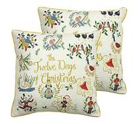 furn. Twelve Days of Christmas Polyester Filled Cushions (Twin Pack), Polyester, Multi