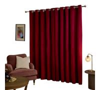 Furn Ultimate Velvet Blackout Curtains - Burgundy - 168cm x 183cm - Burgundy - 100% Polyester