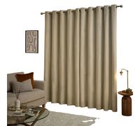 Furn Ultimate Velvet Blackout Curtains - Natural - 117cm x 183cm - Natural - 100% Polyester