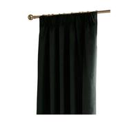 Furn Ultimate Velvet Eyelet Curtains - Black - 229cm x 137cm - Black - 100% Polyester