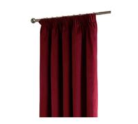 Furn Ultimate Velvet Eyelet Curtains - Burgundy - 168cm x 229cm - Burgundy - 100% Polyester