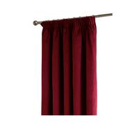 Furn Ultimate Velvet Pencil Pleat Curtains - Burgundy - 229cm x 183cm - Burgundy - 100% Polyester