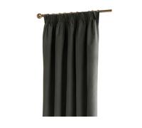 Furn Ultimate Velvet Pencil Pleat Curtains - Charcoal - 229cm x 183cm - Charcoal - 100% Polyester
