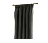Furn Ultimate Velvet Pencil Pleat Curtains - Charcoal - 229cm x 229cm - Charcoal - 100% Polyester