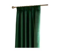 Furn Ultimate Velvet Pencil Pleat Curtains - Emerald - 168cm x 229cm - Emerald - 100% Polyester